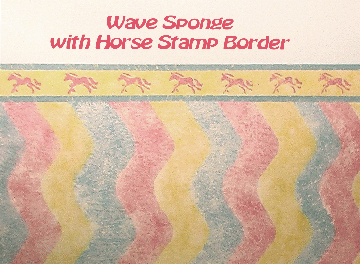 Wave sponge Painting technique